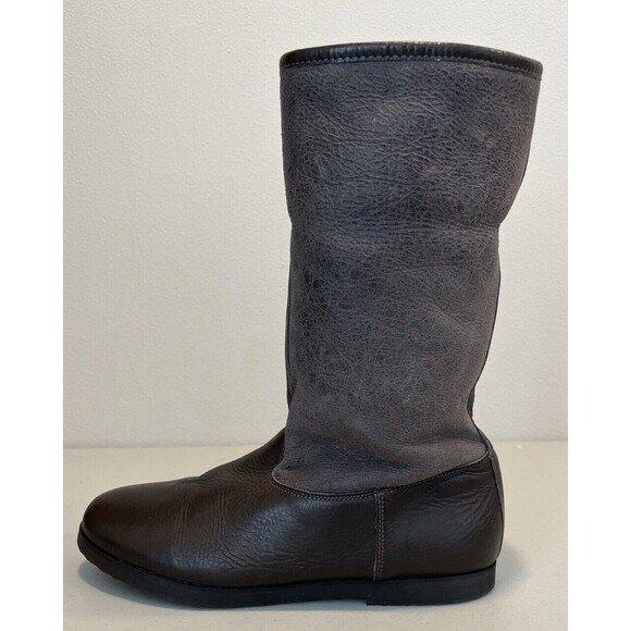 Women’s Patricia Green Collection Made In Spain Leather Gray Brown Boots Size 7 - Picture 4 of 16